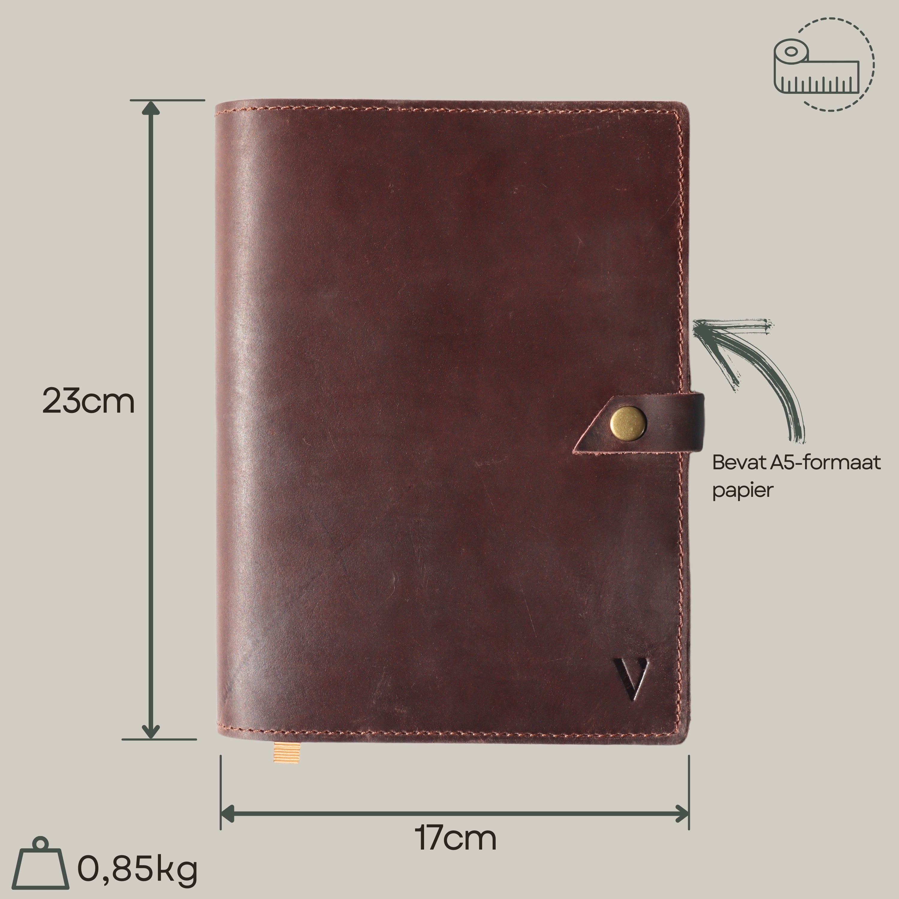 MUNGO - A5 leren notitieboek