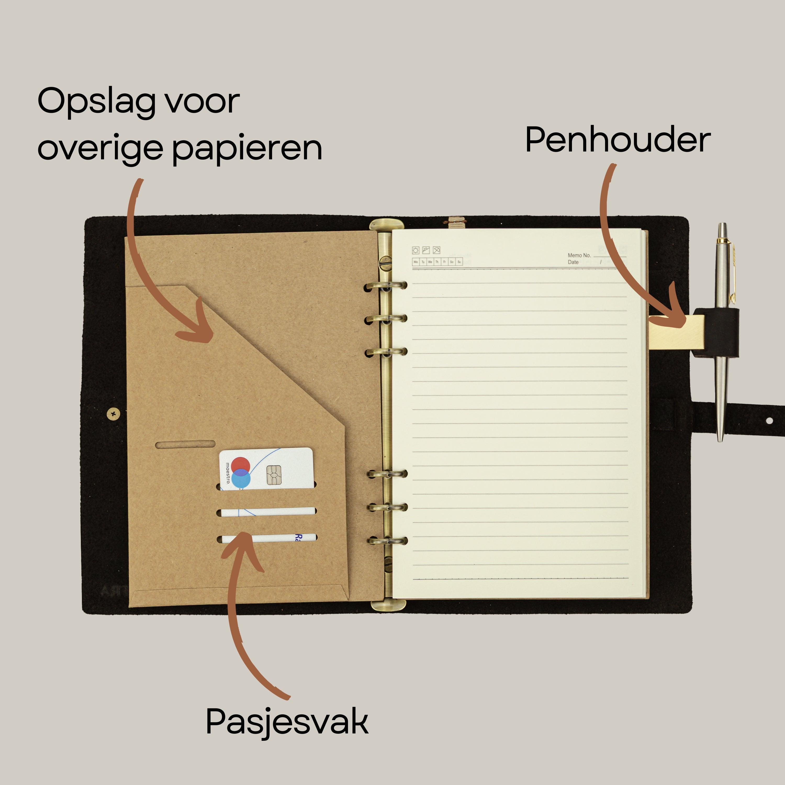 MARCO - Leren notitieboek - A5