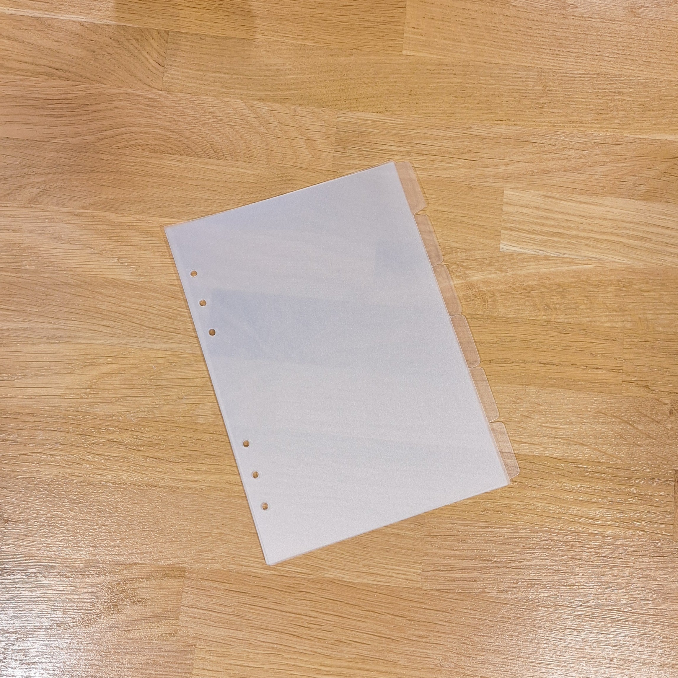 Tabbladen A5- 6 rings - Transparant