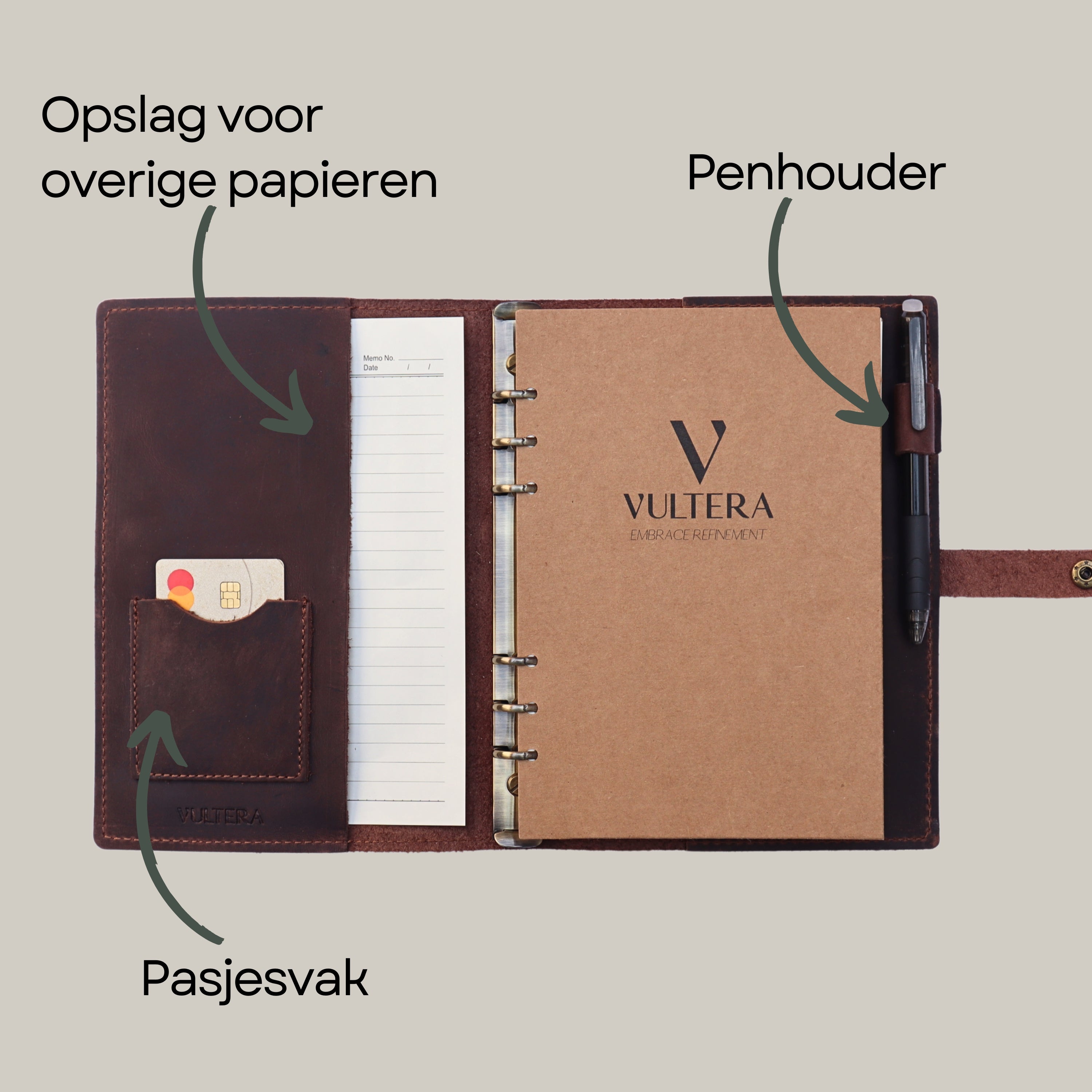 ROALD - A5 leren notitieboek
