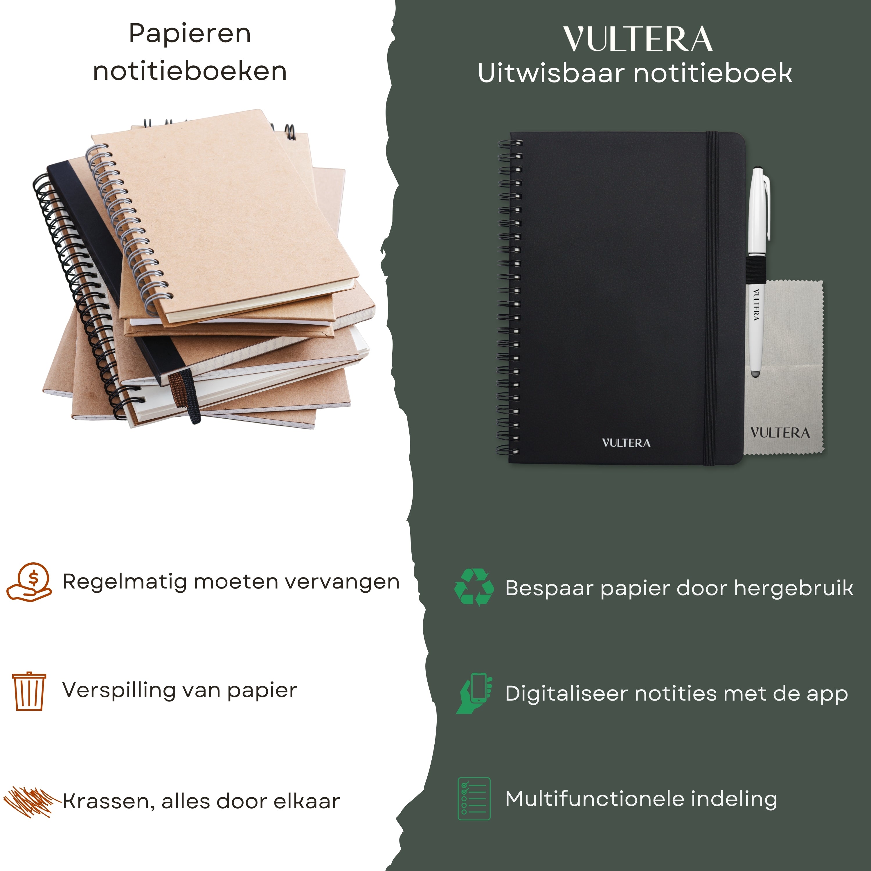 Löschbares Notizbuch A5 – Rosa