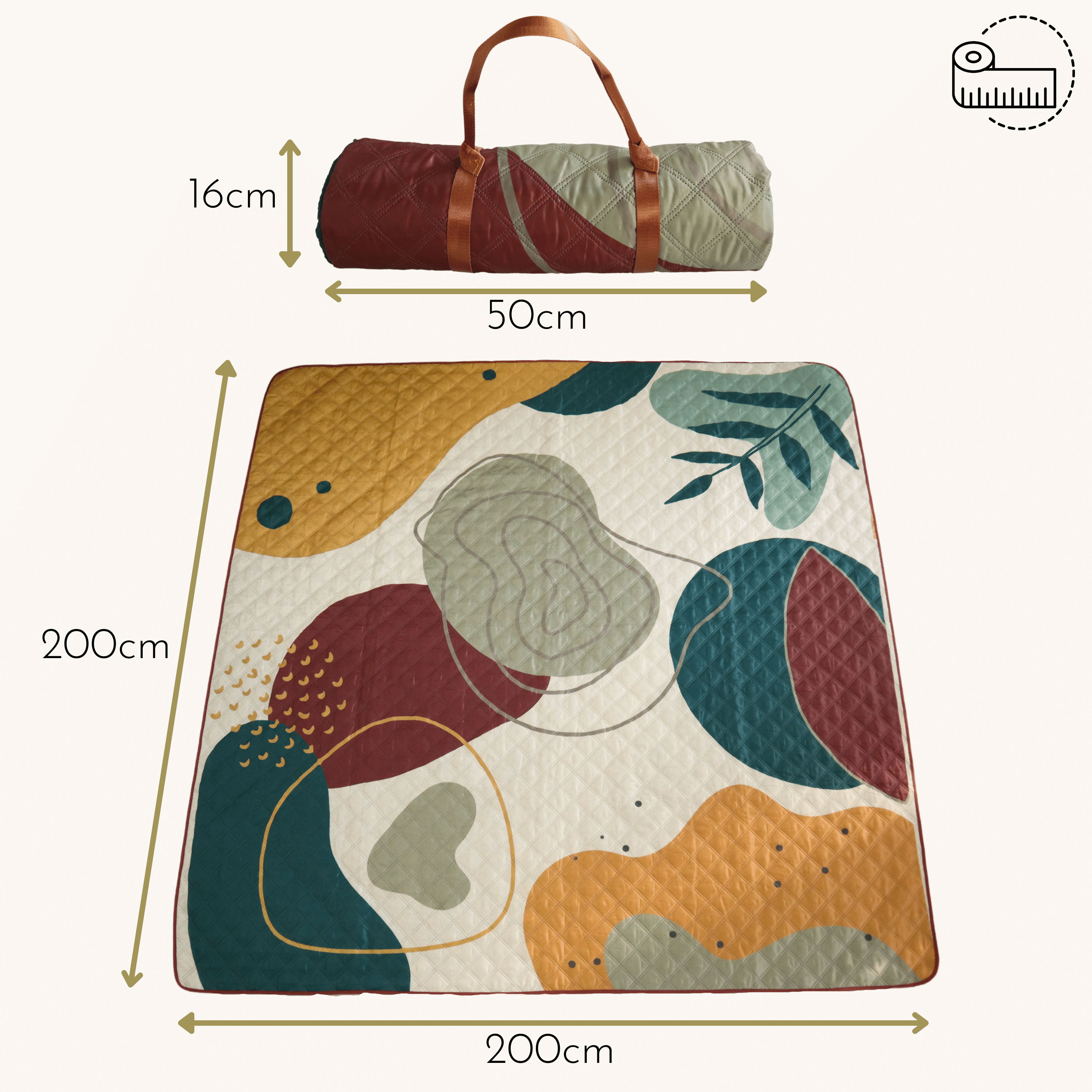 Vultera Picknickkleed - waterdicht buitenkleed - XXL - 200x200cm - picknick