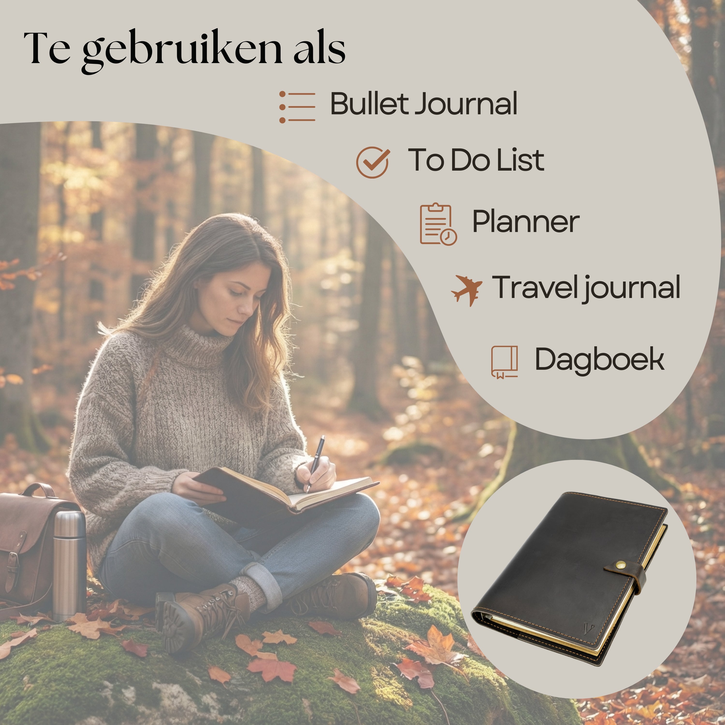 ROALD - A5 leren notitieboek