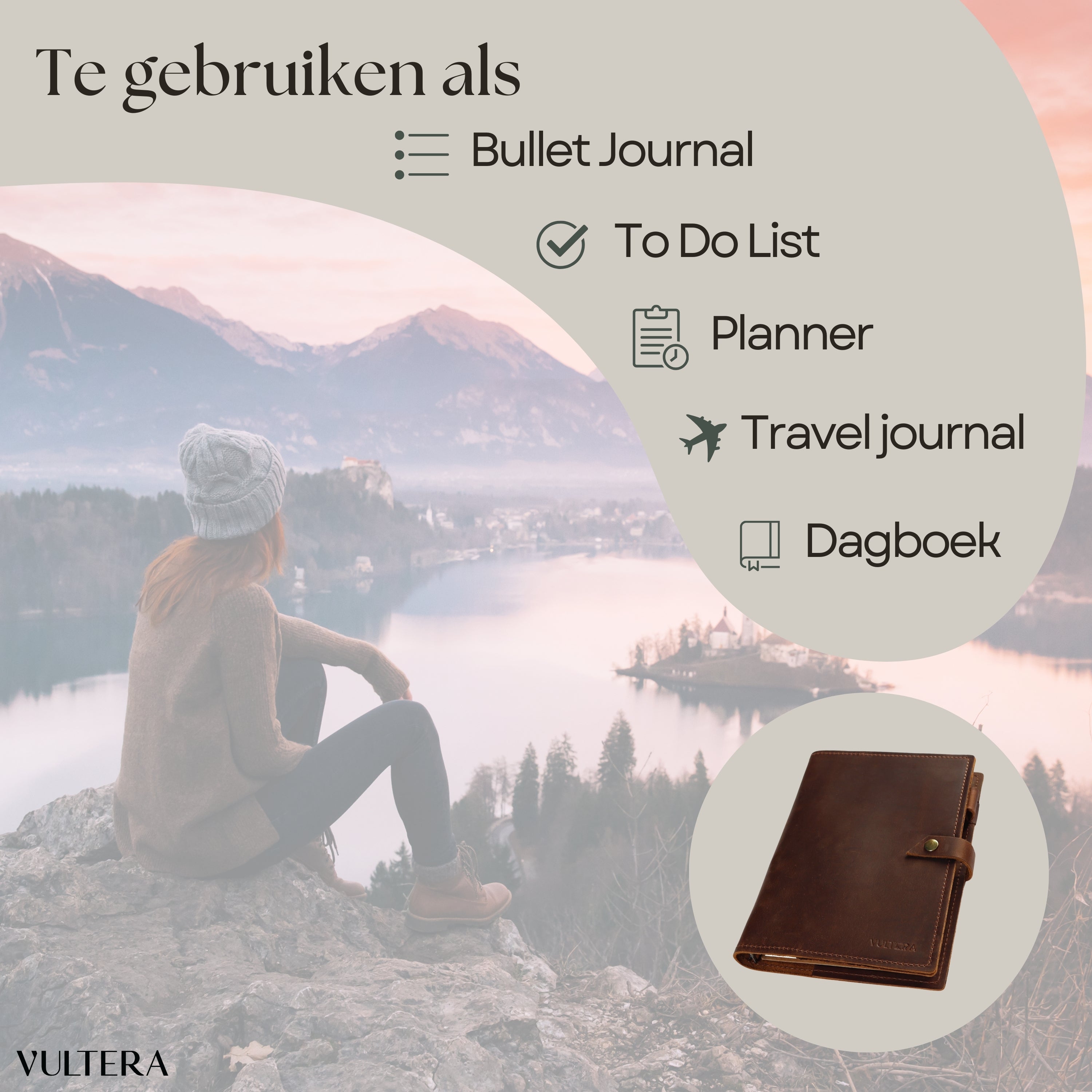 ROALD - A5 leren notitieboek