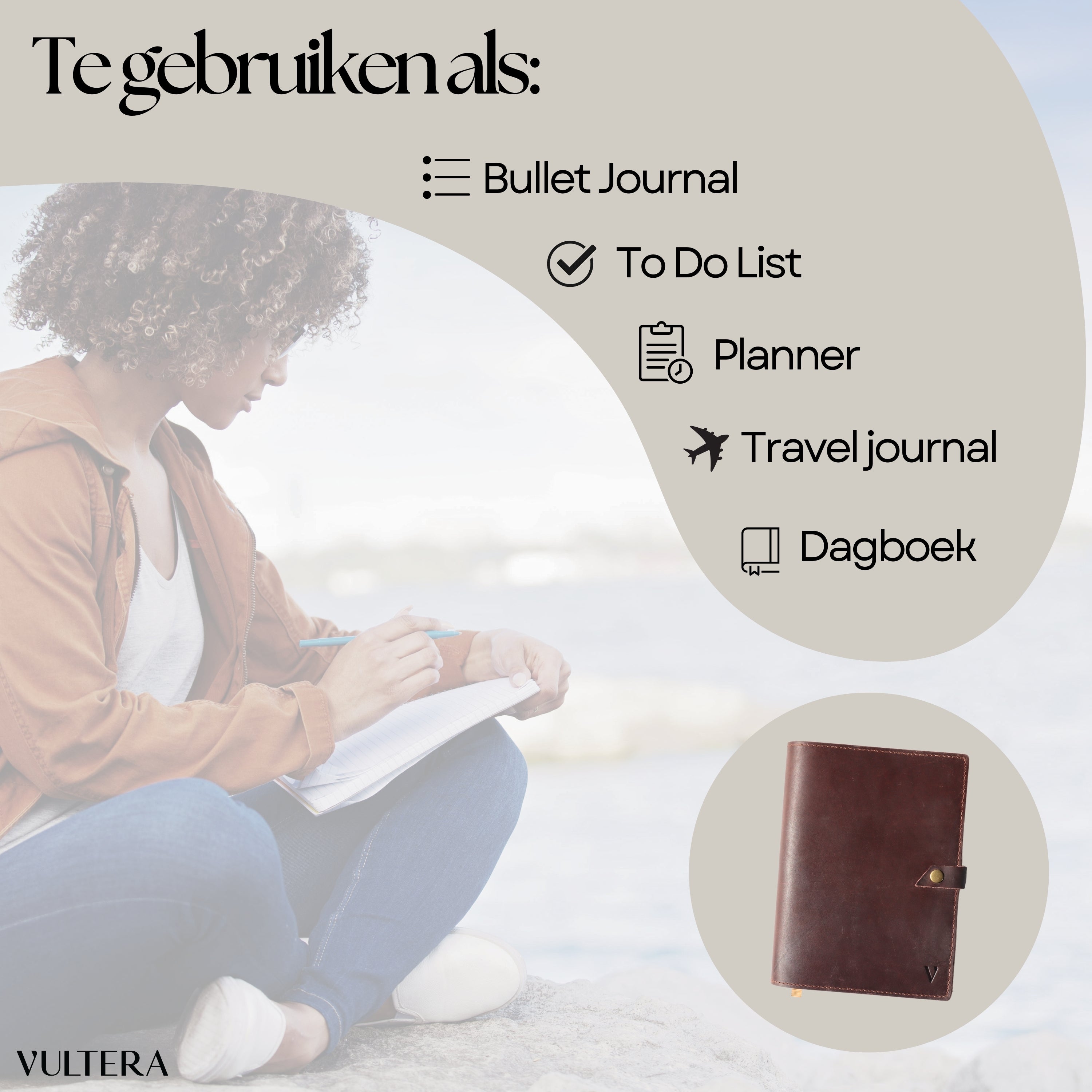 MUNGO - A5 leren notitieboek