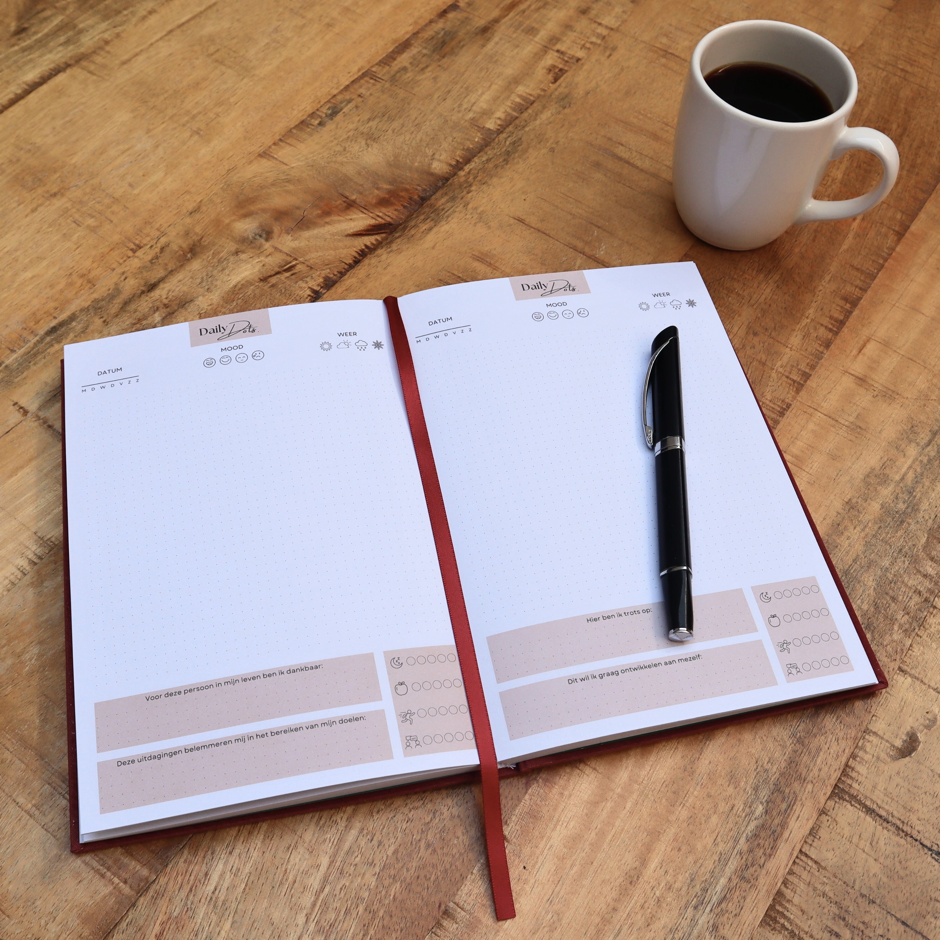 Vultera Daily Dots – Bullet Journal – Tagebuch – A5 – Grün