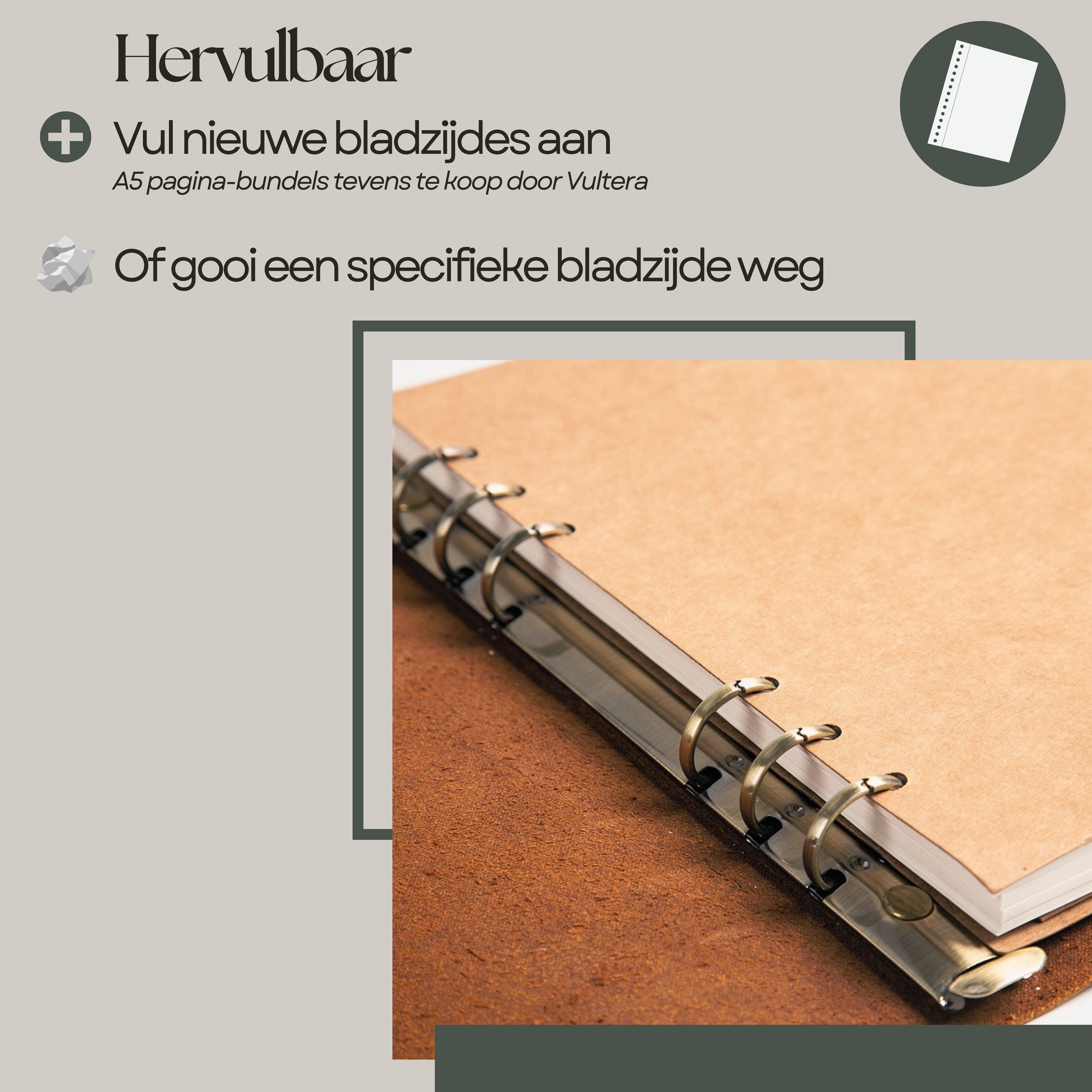 MARKO - Leren notitieboek - A5