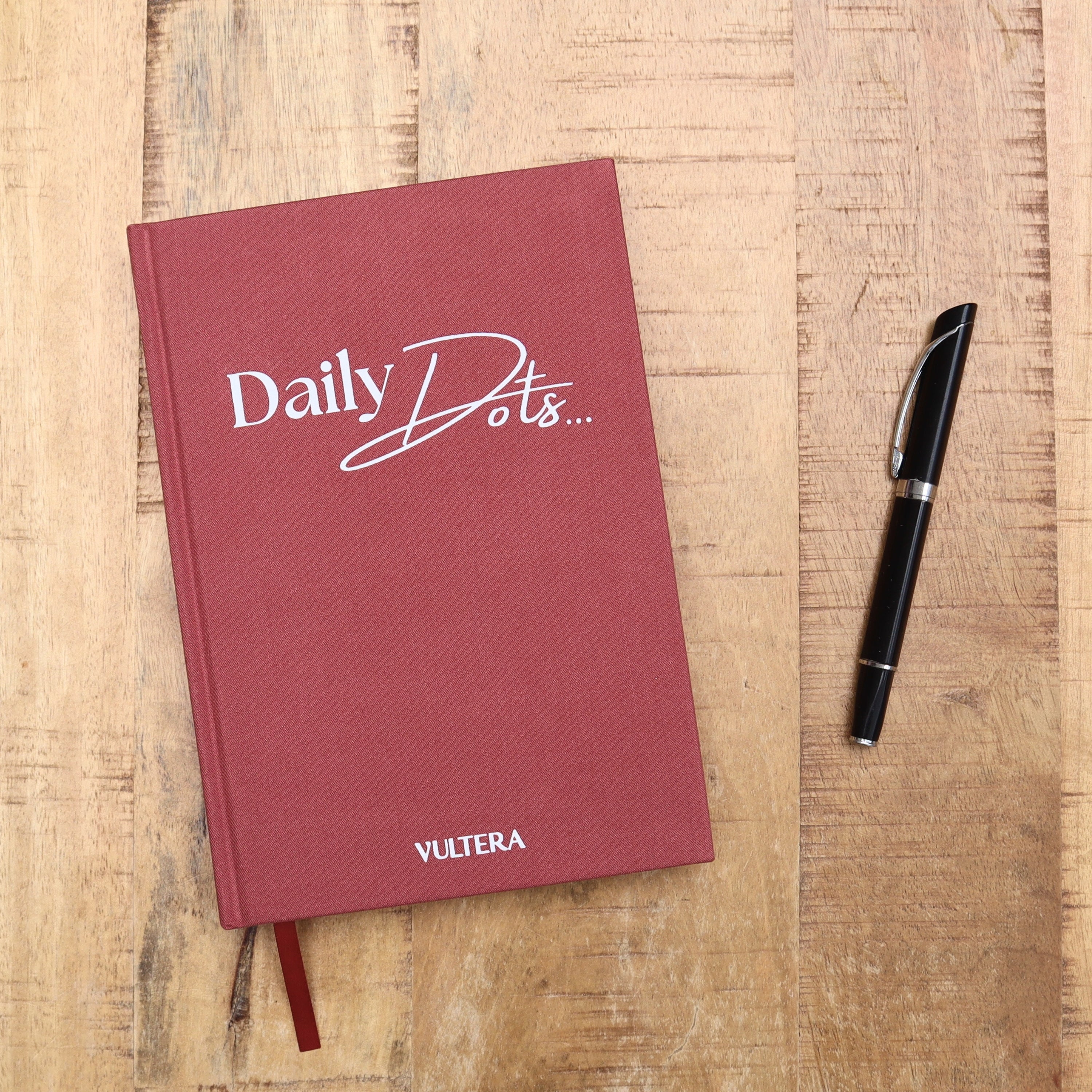 Vultera Daily Dots – Bullet Journal – Tagebuch – A5 – Altrosa