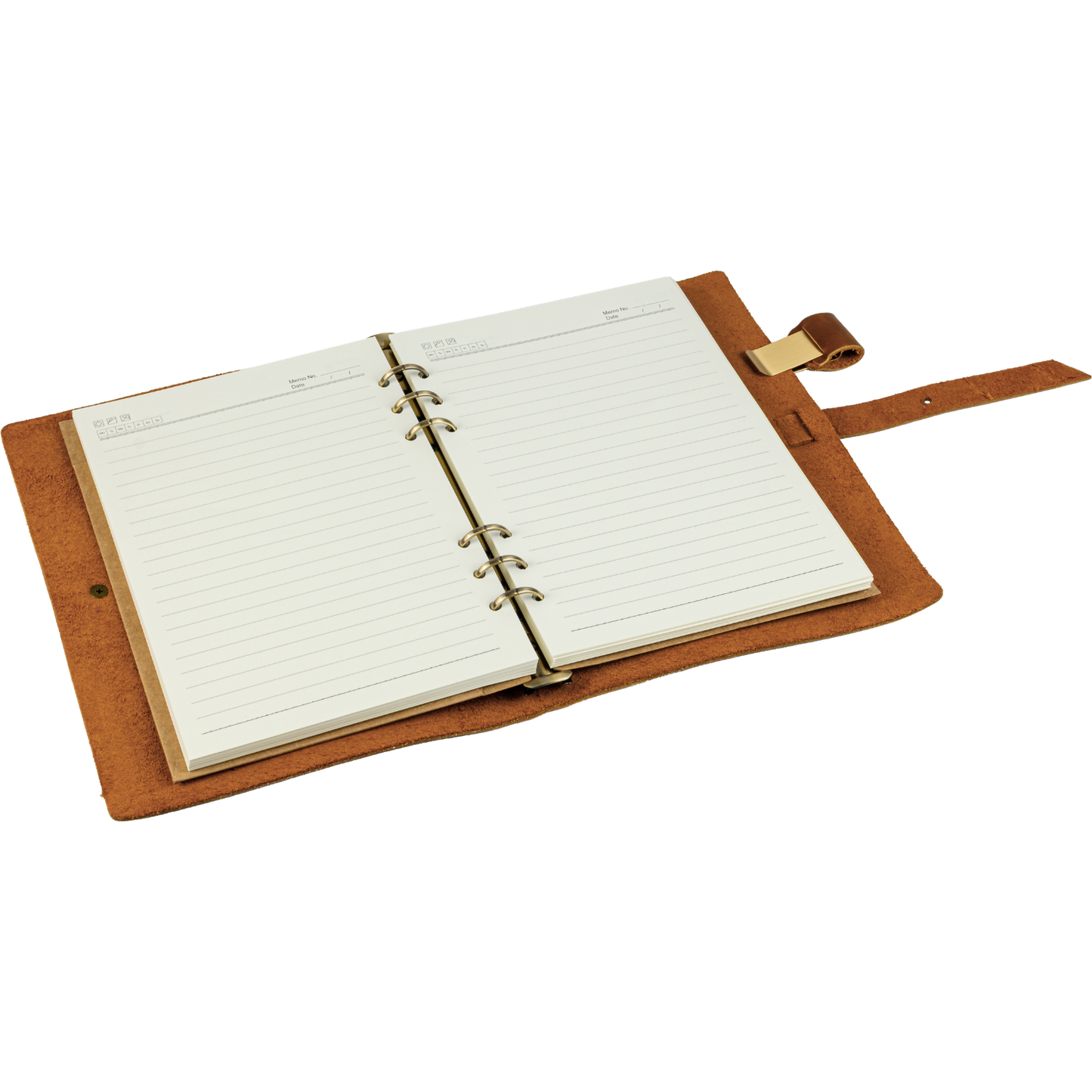 MARCO - Leren notitieboek - A5 - Cognac