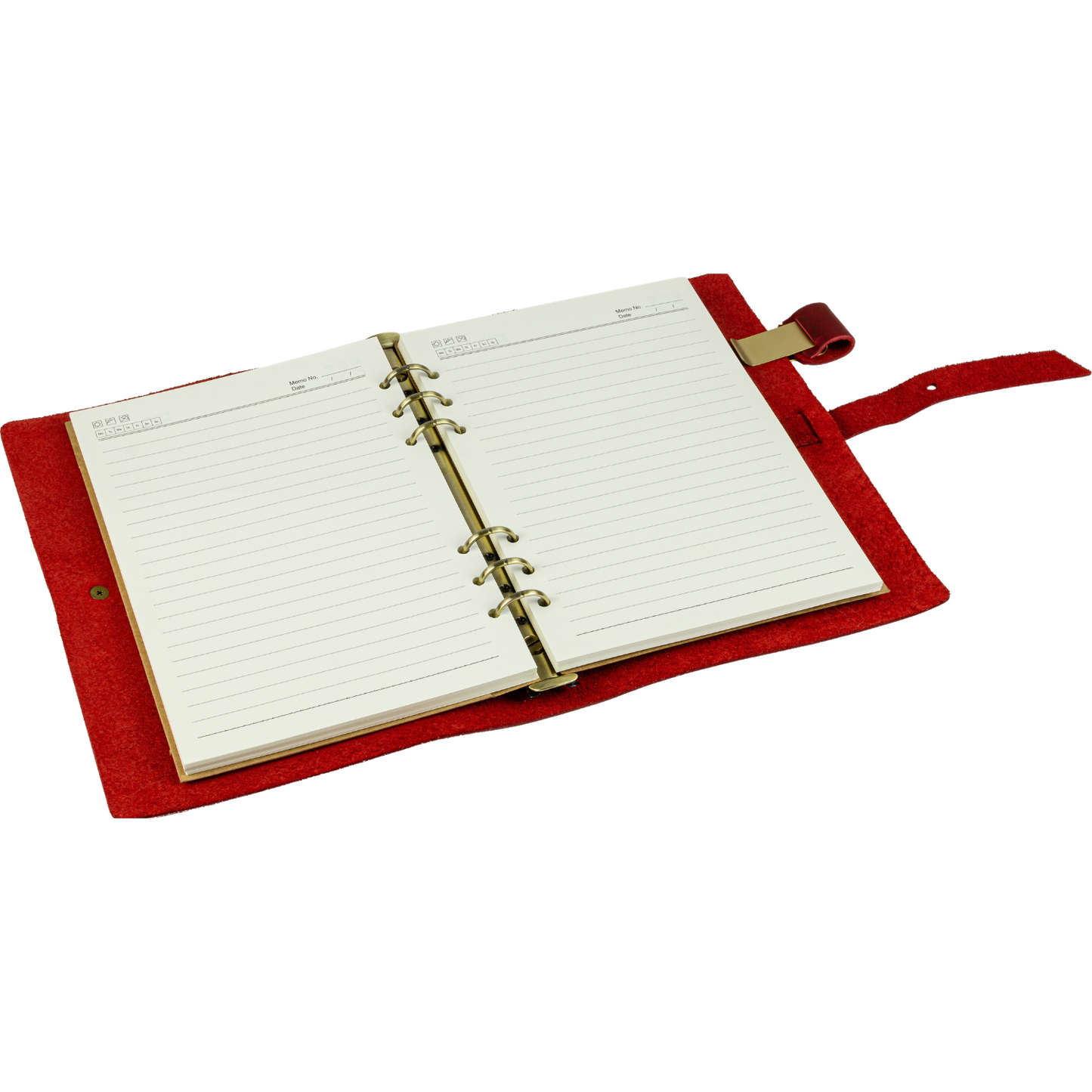 MARCO - Leren notitieboek - A5 - Rood