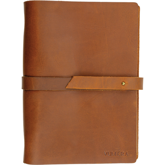 MARCO - Leren notitieboek - A5 - Cognac
