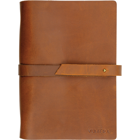 MARCO - Leren notitieboek - A5 - Cognac
