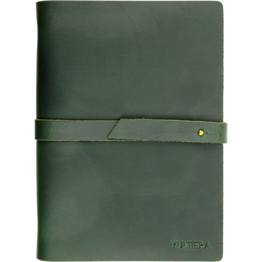 MARCO - Leren notitieboek - A5 - Groen