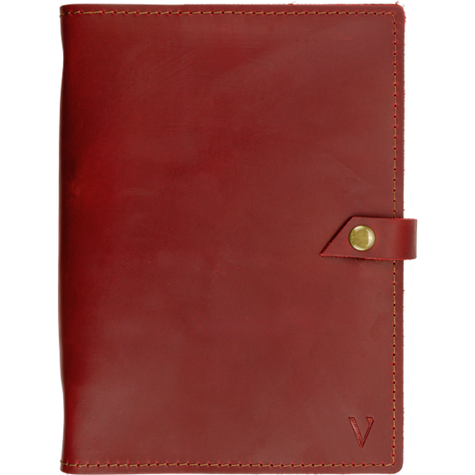 ROALD - A5 leren notitieboek - Rood