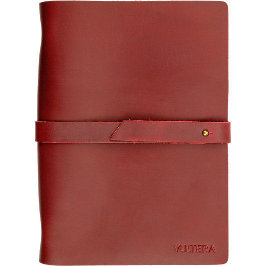 MARCO - Leren notitieboek - A5 - Rood