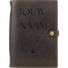 Gegraveerd leren notitieboek - ROALD - A5 - Hervulbaar