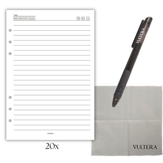 Uitwisbaar Papier bundel A5 - 6 gaats - gelinieerd - 20 bladen