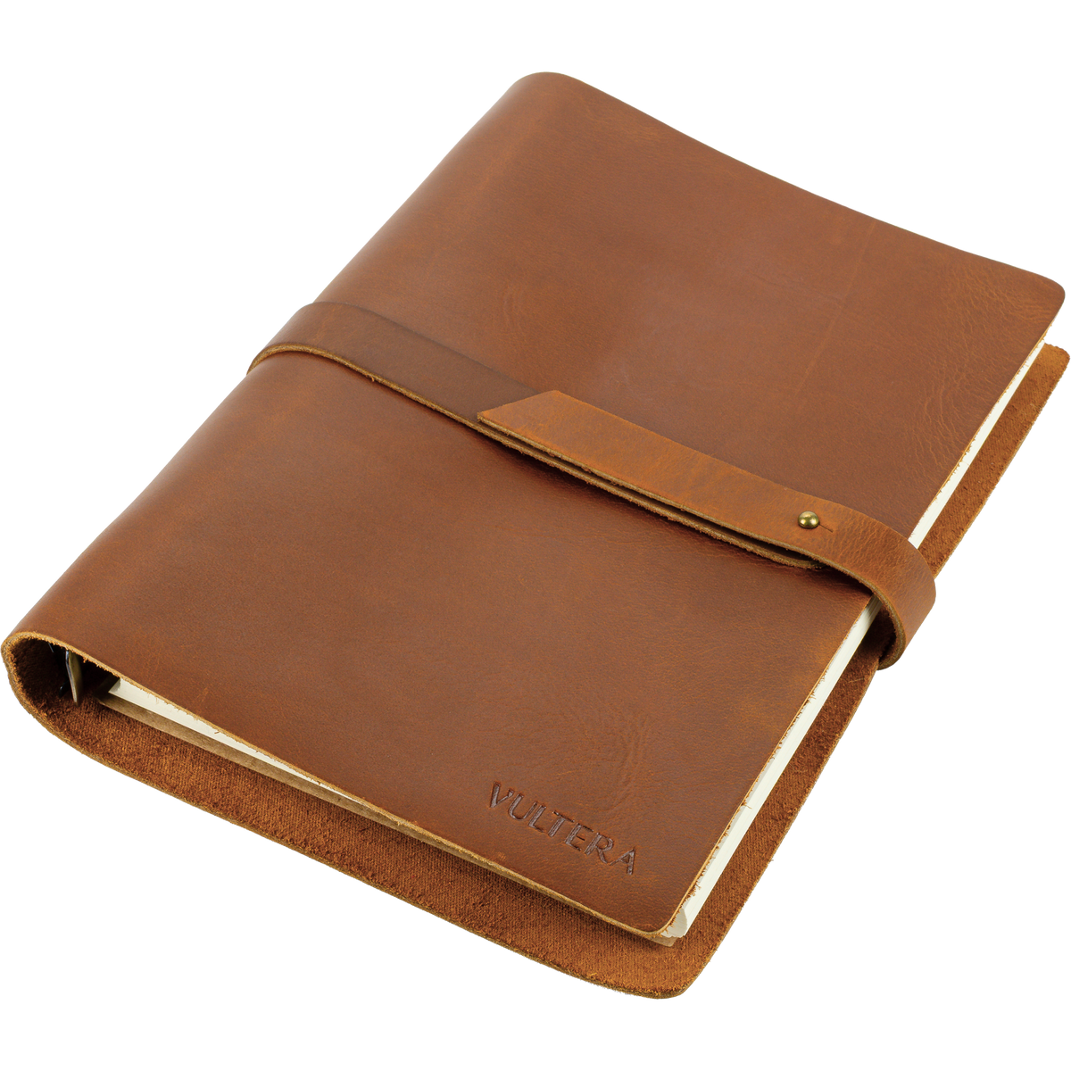 MARCO - Leren notitieboek - A5 - Cognac