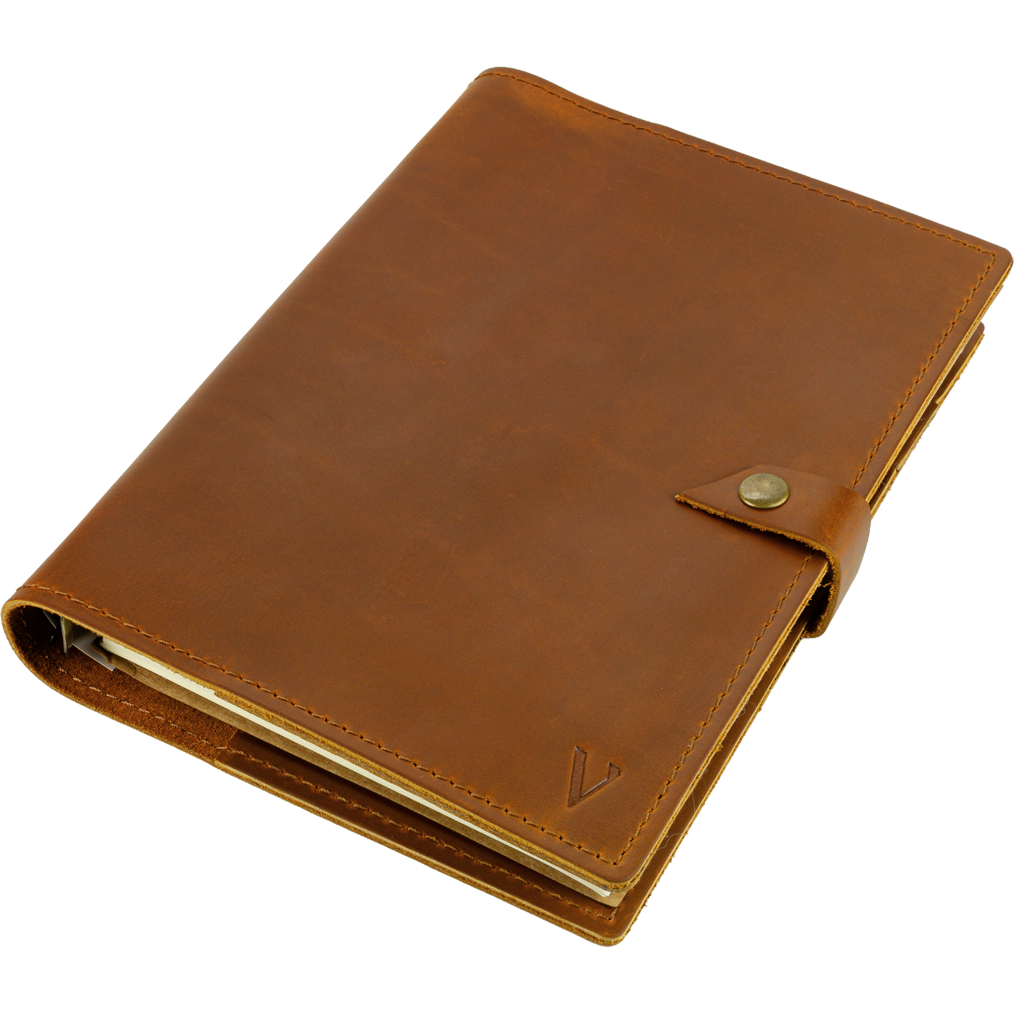 ROALD - A5 leren notitieboek - Cognac