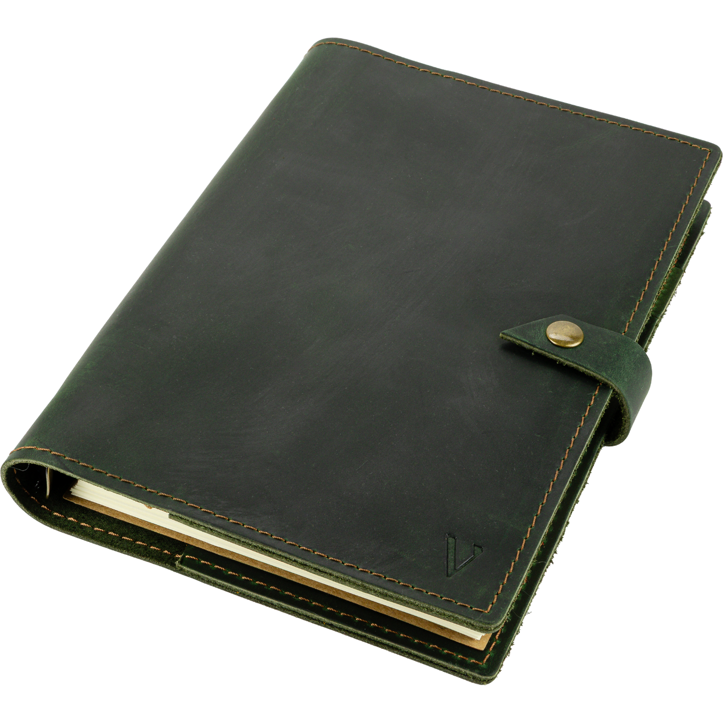ROALD - A5 leren notitieboek - Groen