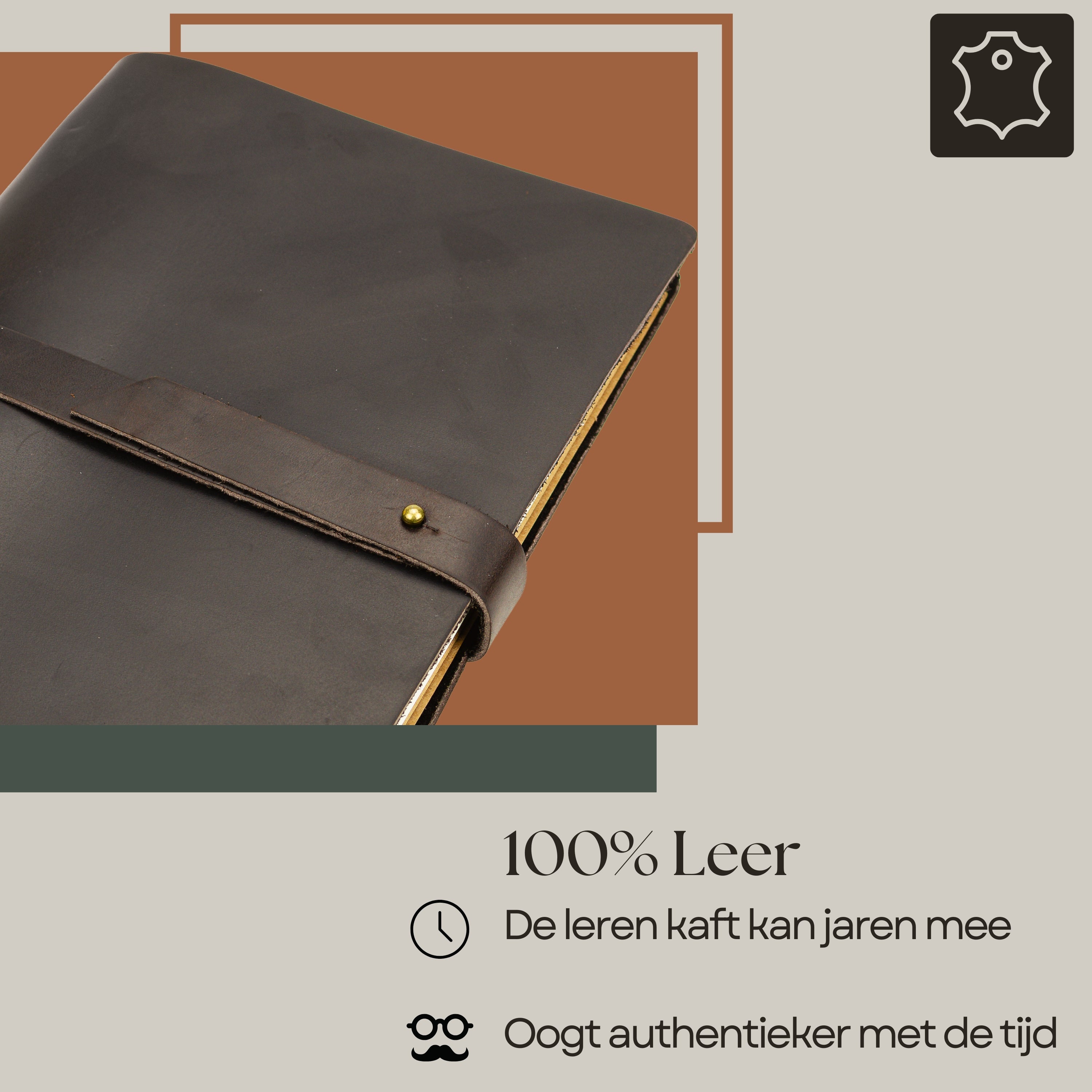 MARCO - Leren notitieboek - A5