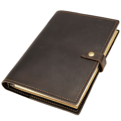 ROALD - A5 leren notitieboek - Gepersonaliseerd