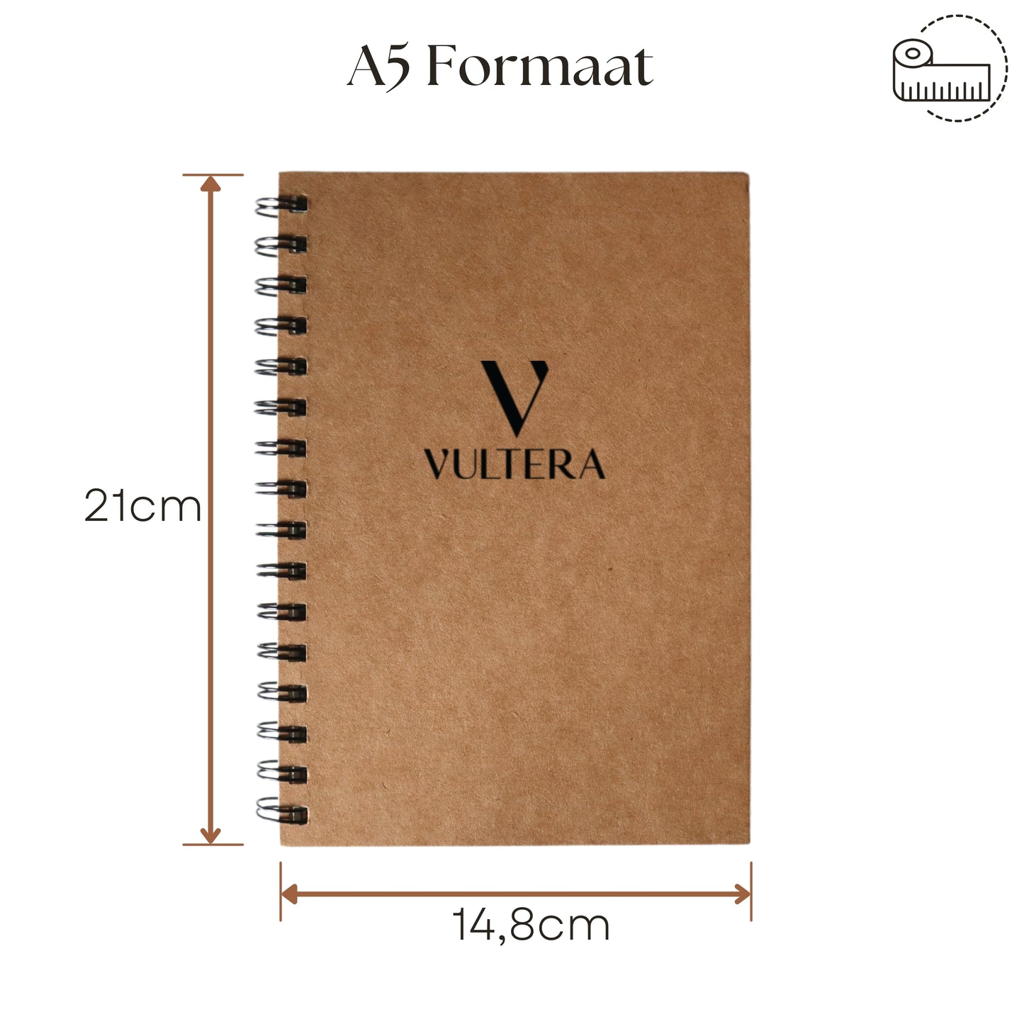 Notepad paper refill - A5 - spiral - lined - for Mungo notebook