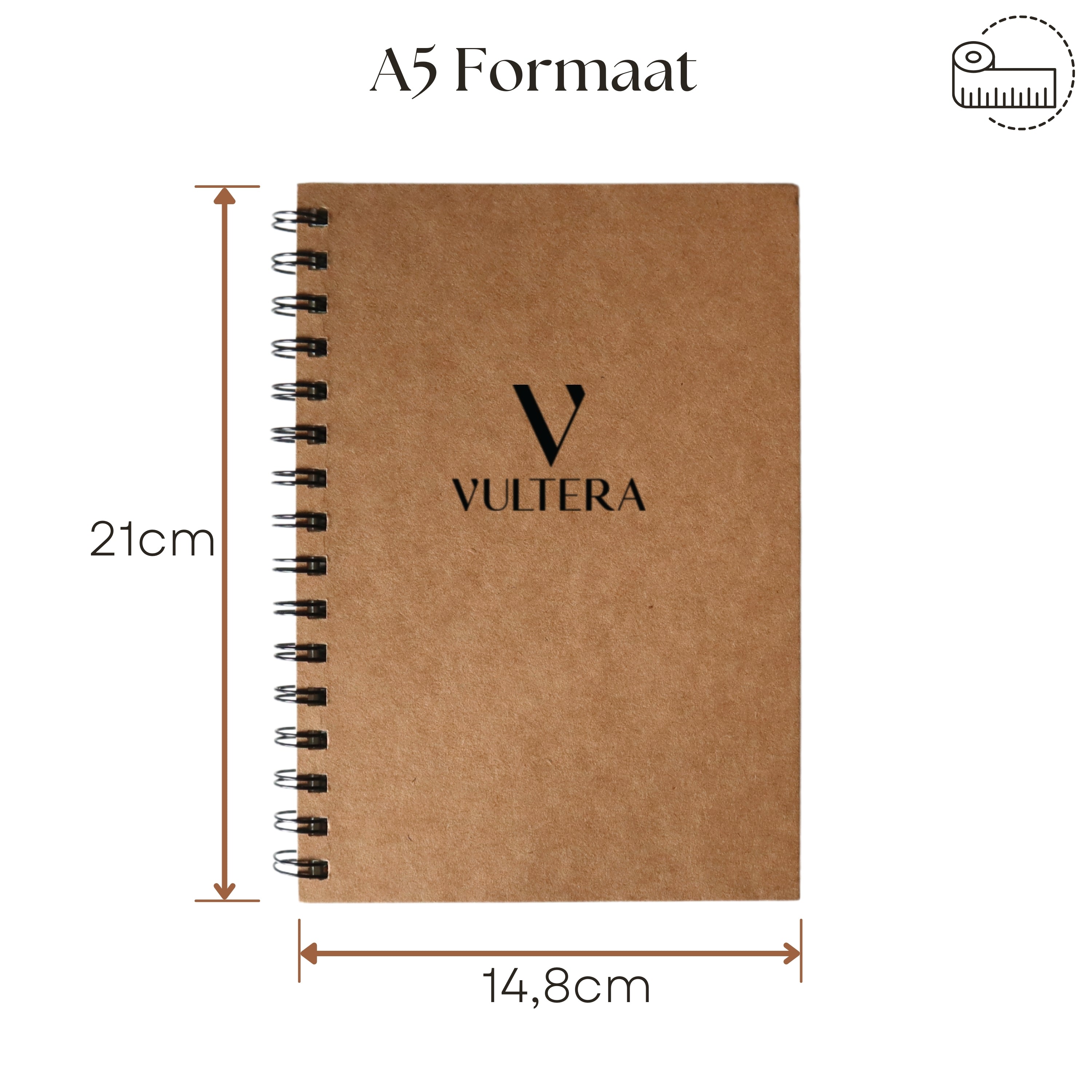 Notepad paper refill - A5 - spiral - lined - for Mungo notebook