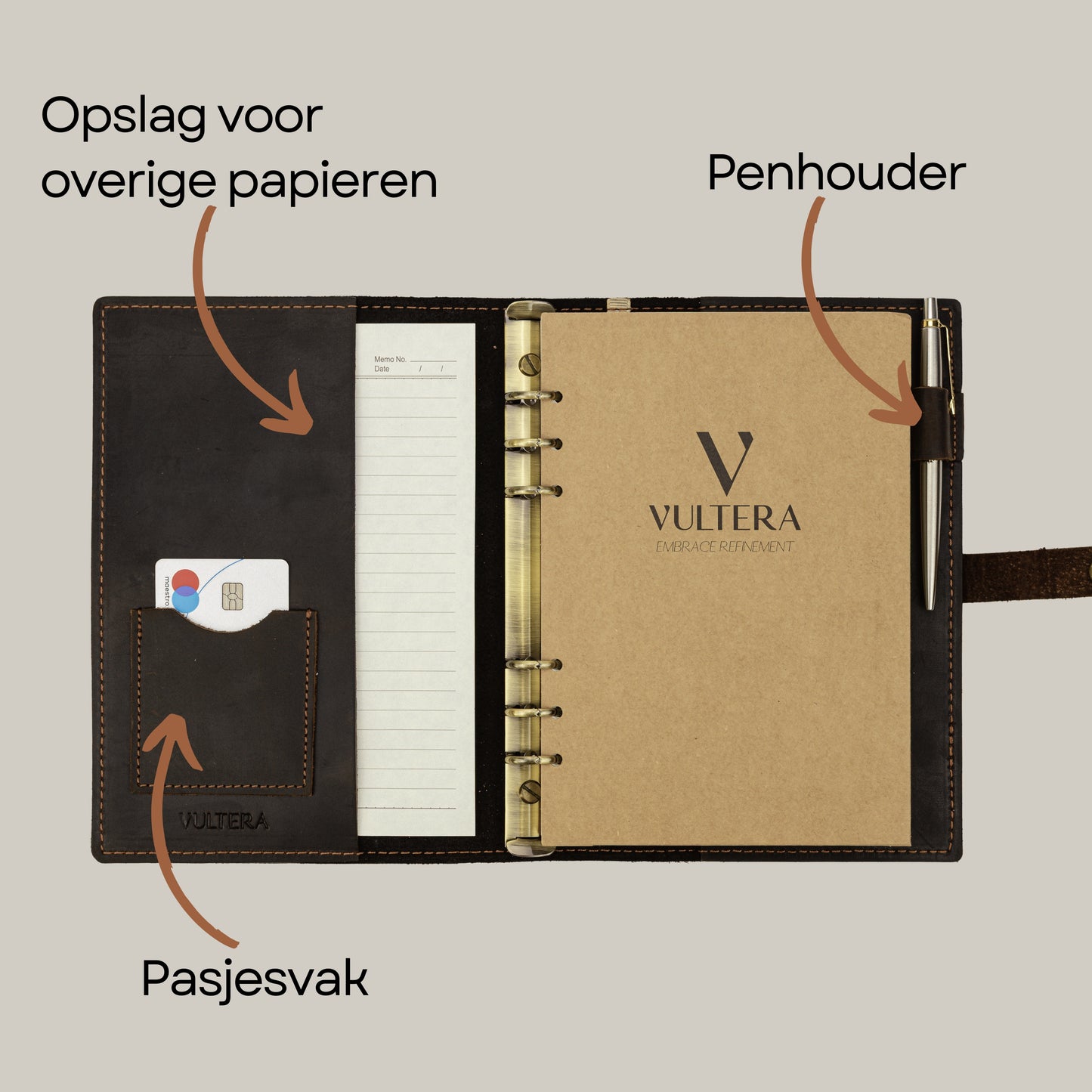ROALD - A5 leren notitieboek