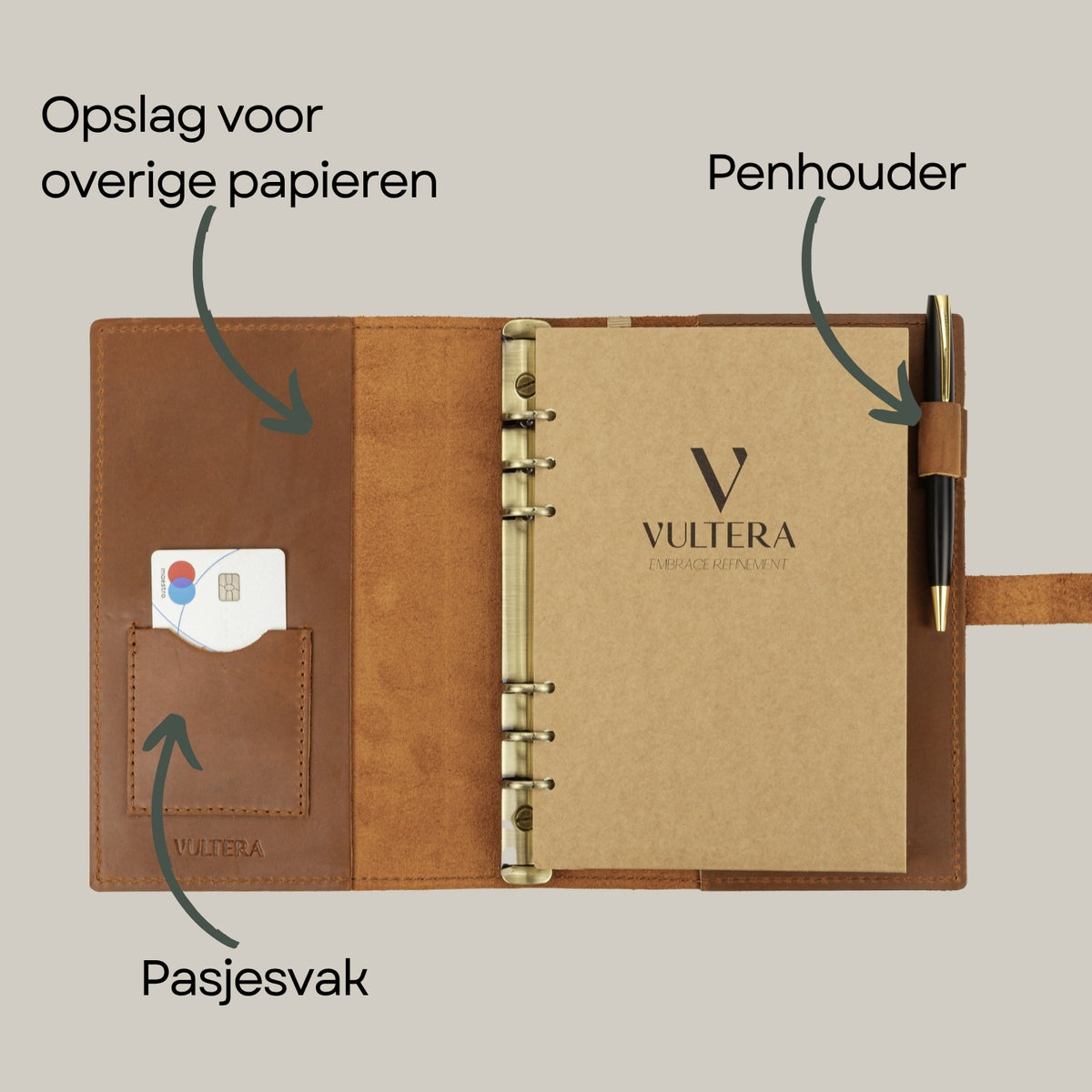 ROALD - A5 leren notitieboek