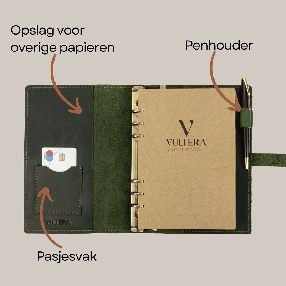 ROALD - A5 leren notitieboek