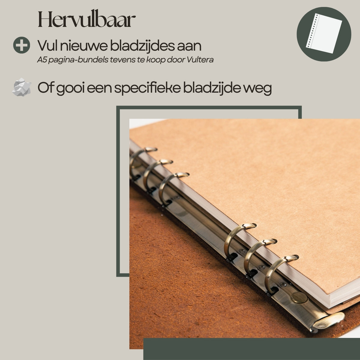 ROALD - A5 leren notitieboek