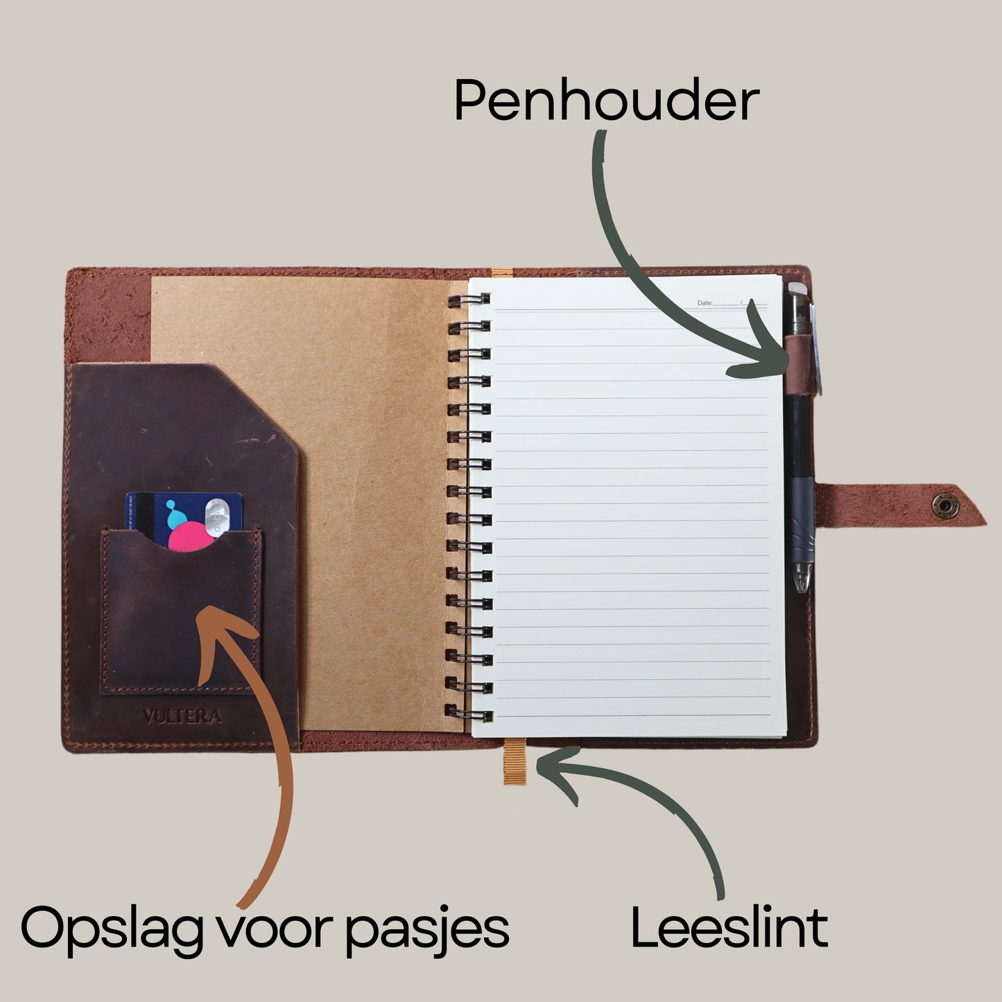 MUNGO - A5 leren notitieboek