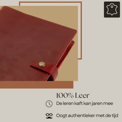 ROALD - A5 leren notitieboek - Gepersonaliseerd
