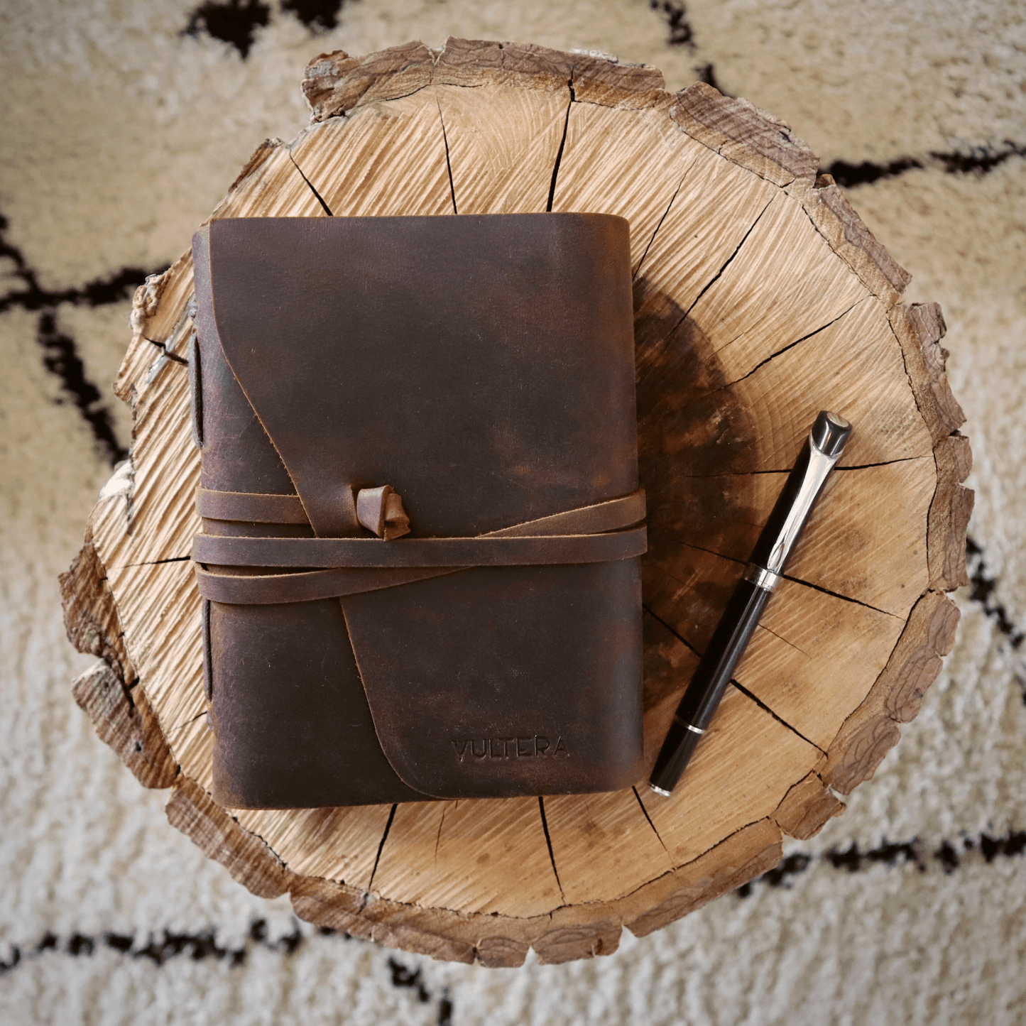 VINTAGE - B6 leren notitieboek