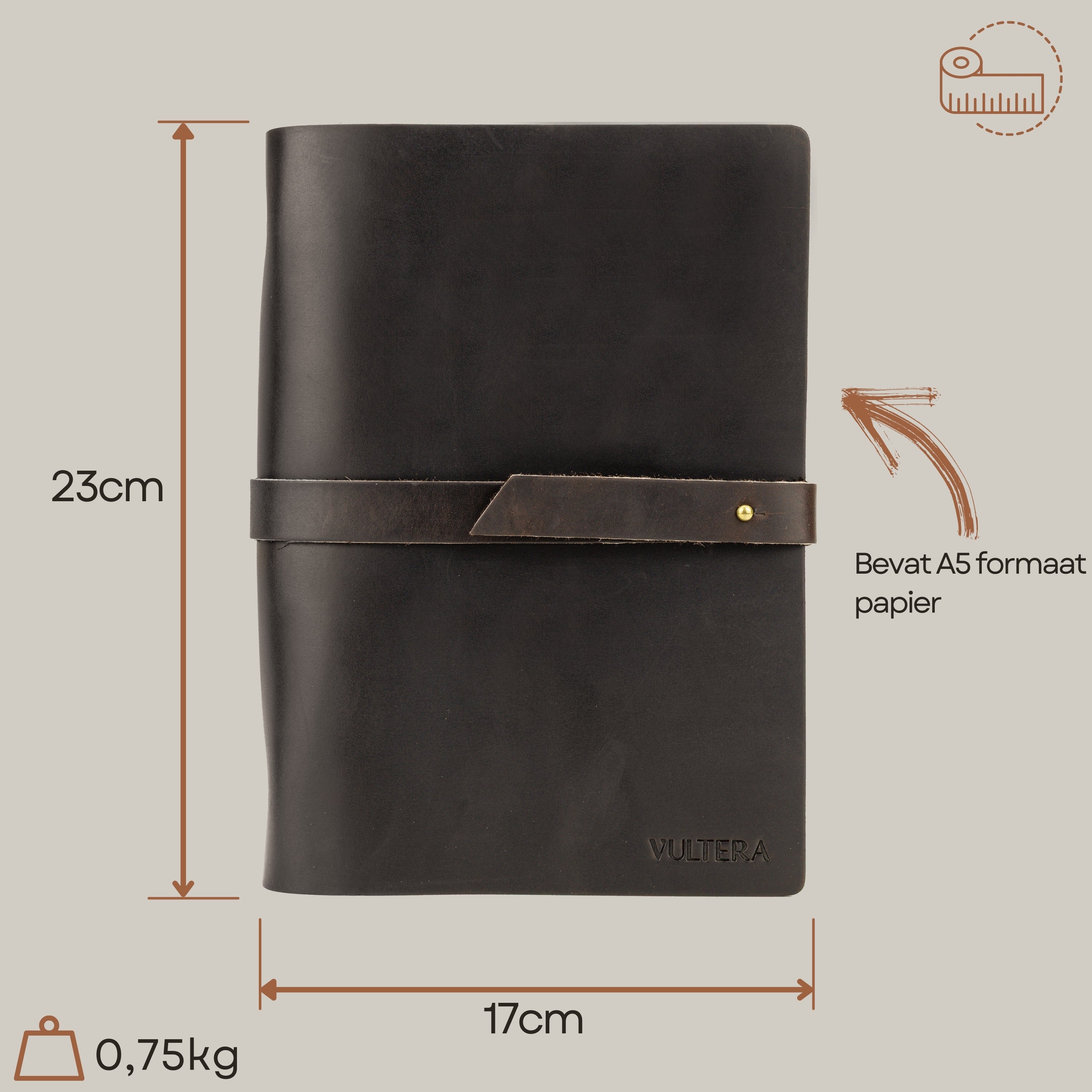 MARCO - Leren notitieboek - A5