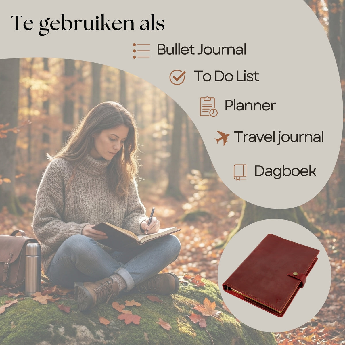 ROALD - A5 leren notitieboek