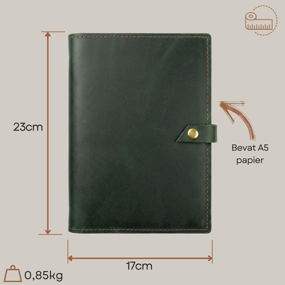 ROALD - A5 leren notitieboek