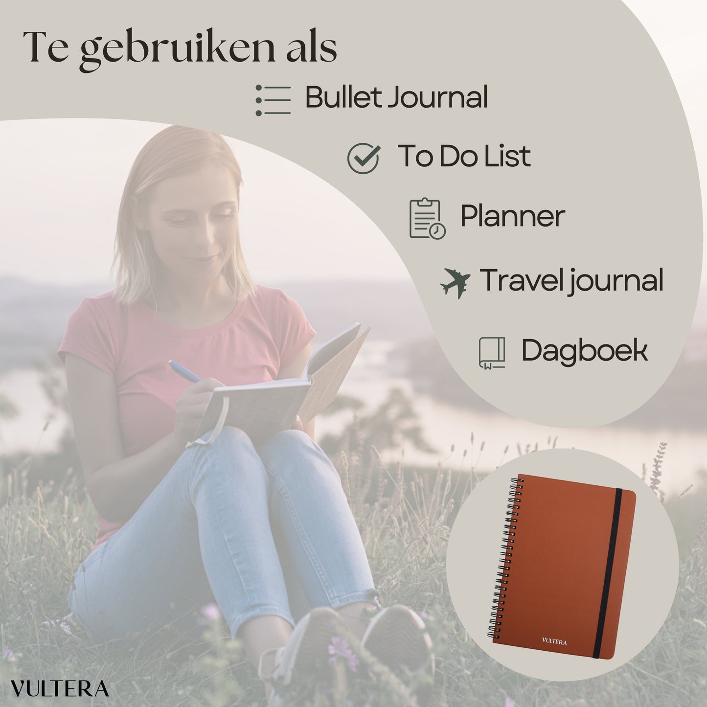 Uitwisbaar notitieboek A5 - Terra Brown