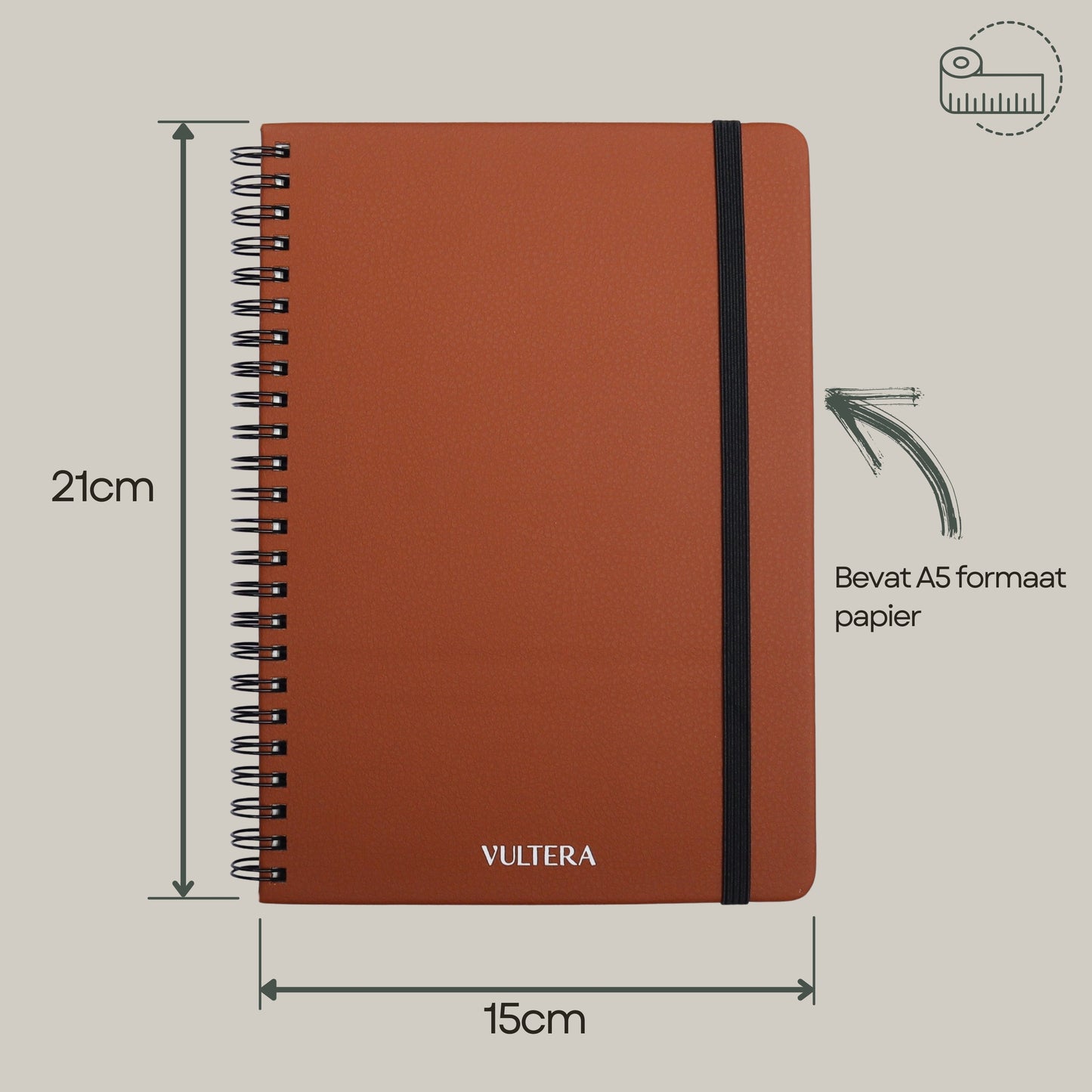 Uitwisbaar notitieboek A5 - Terra Brown