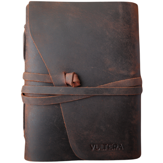 VINTAGE - B6 leren notitieboek