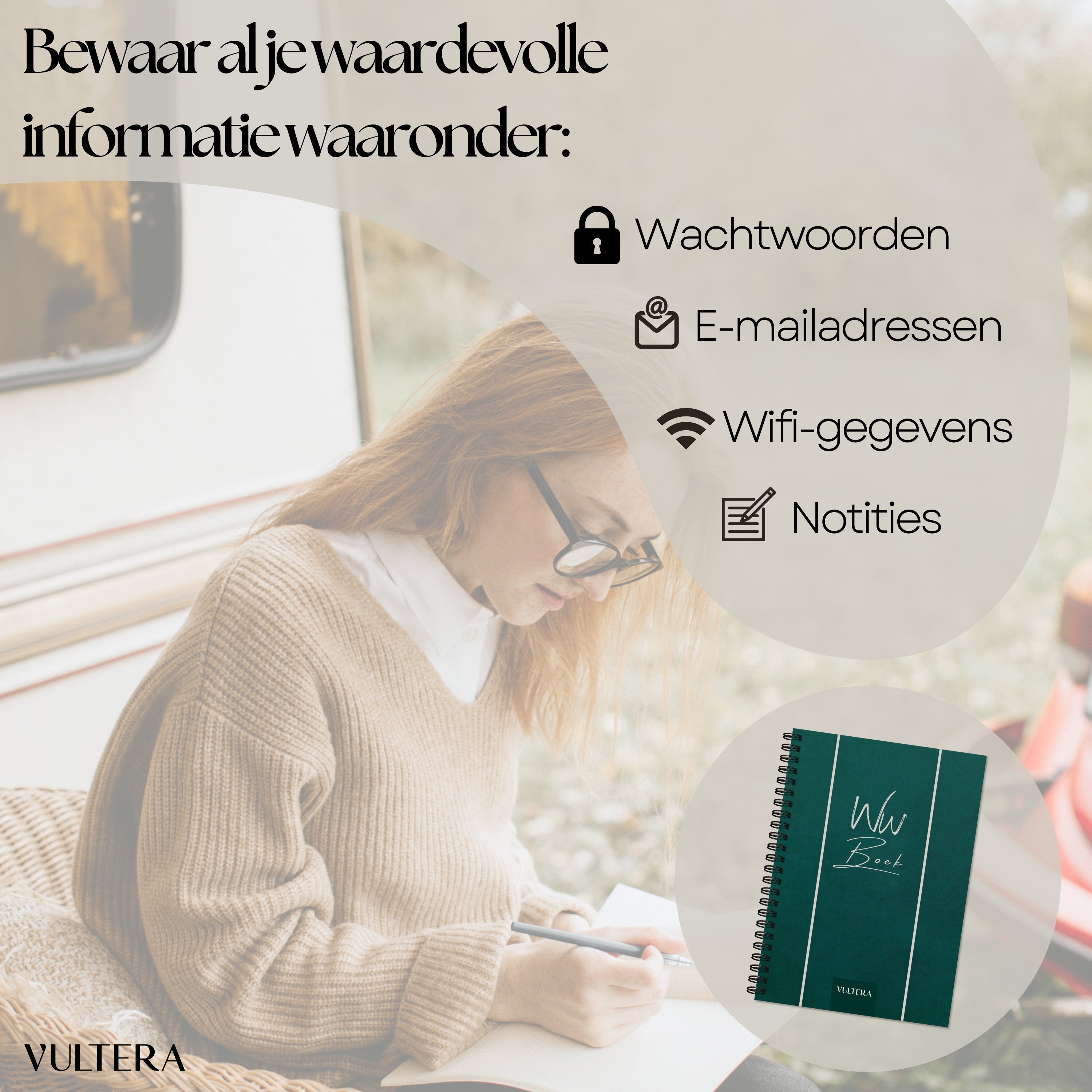 Wachtwoordenboek A5 - Wachtwoordenboekje - Password Organizer