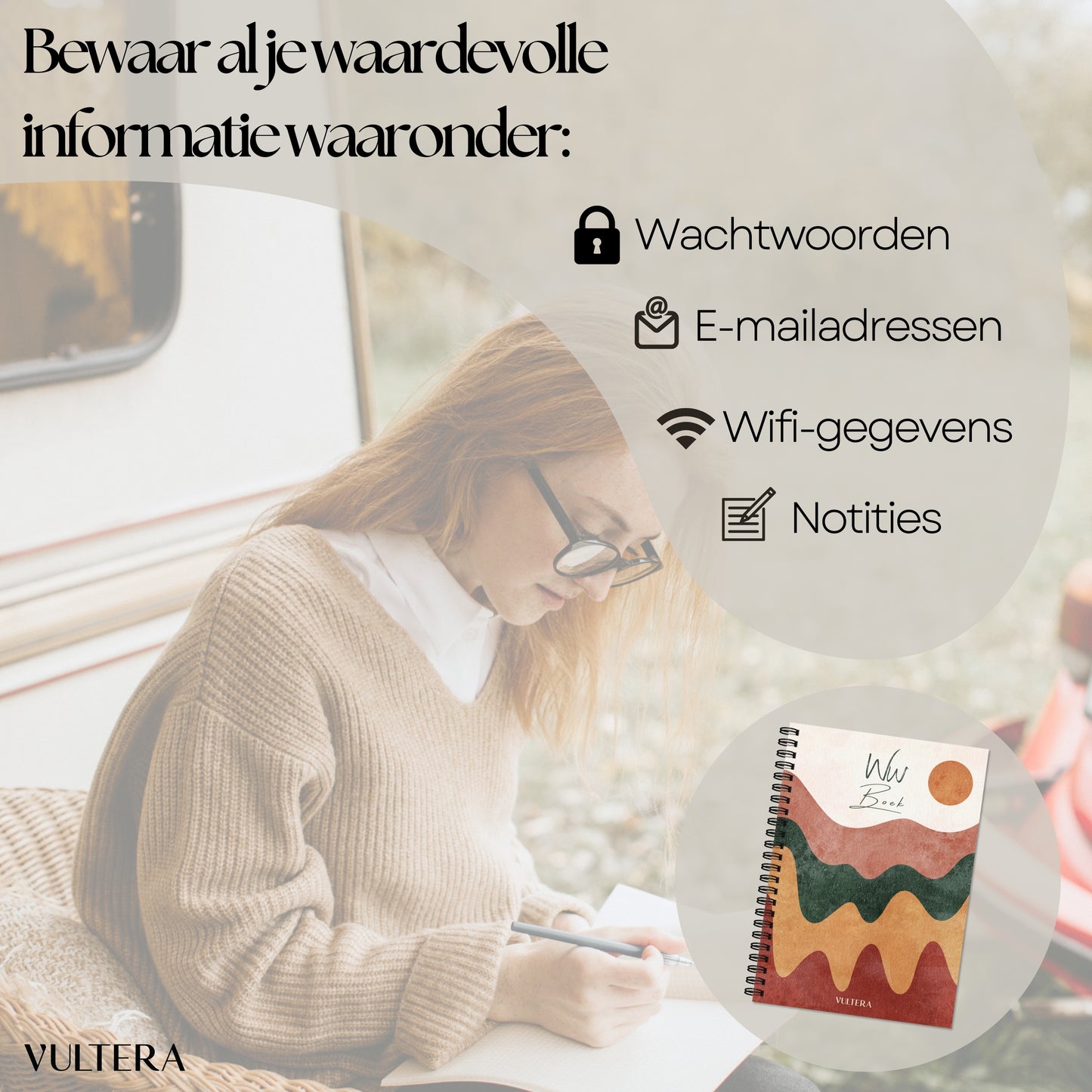 Wachtwoordenboek A5 - Wachtwoordenboekje - Password Organizer