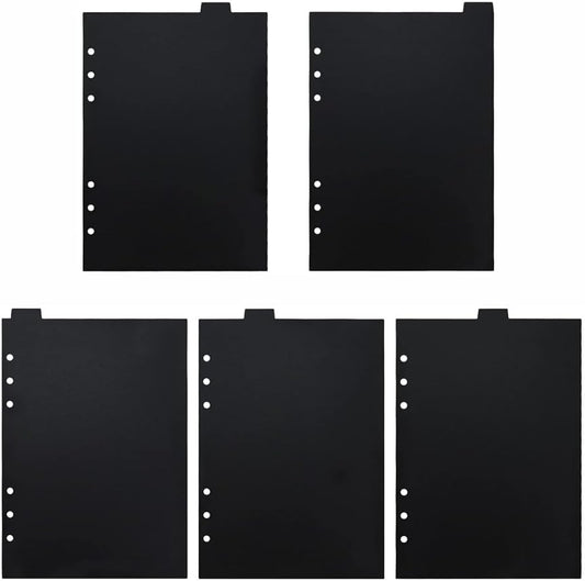 Tabbladen A5 - 6-gaats Ringband - Zwart