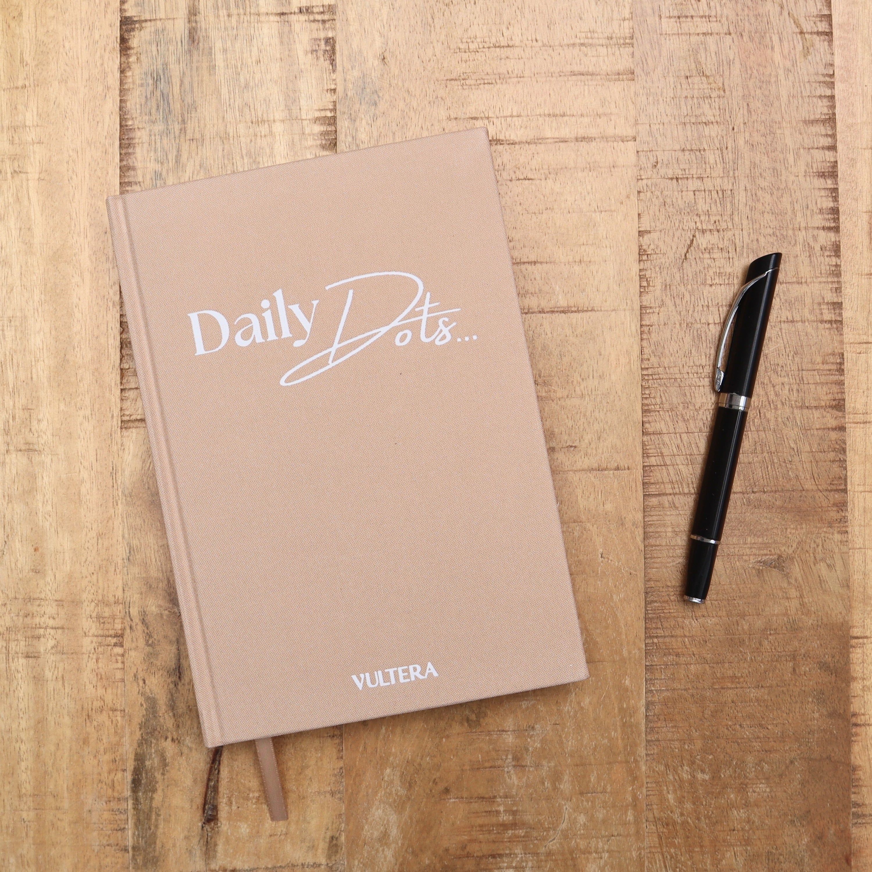 Vultera Daily Dots - Bullet Journal - Dagboek - A5 - Champagne