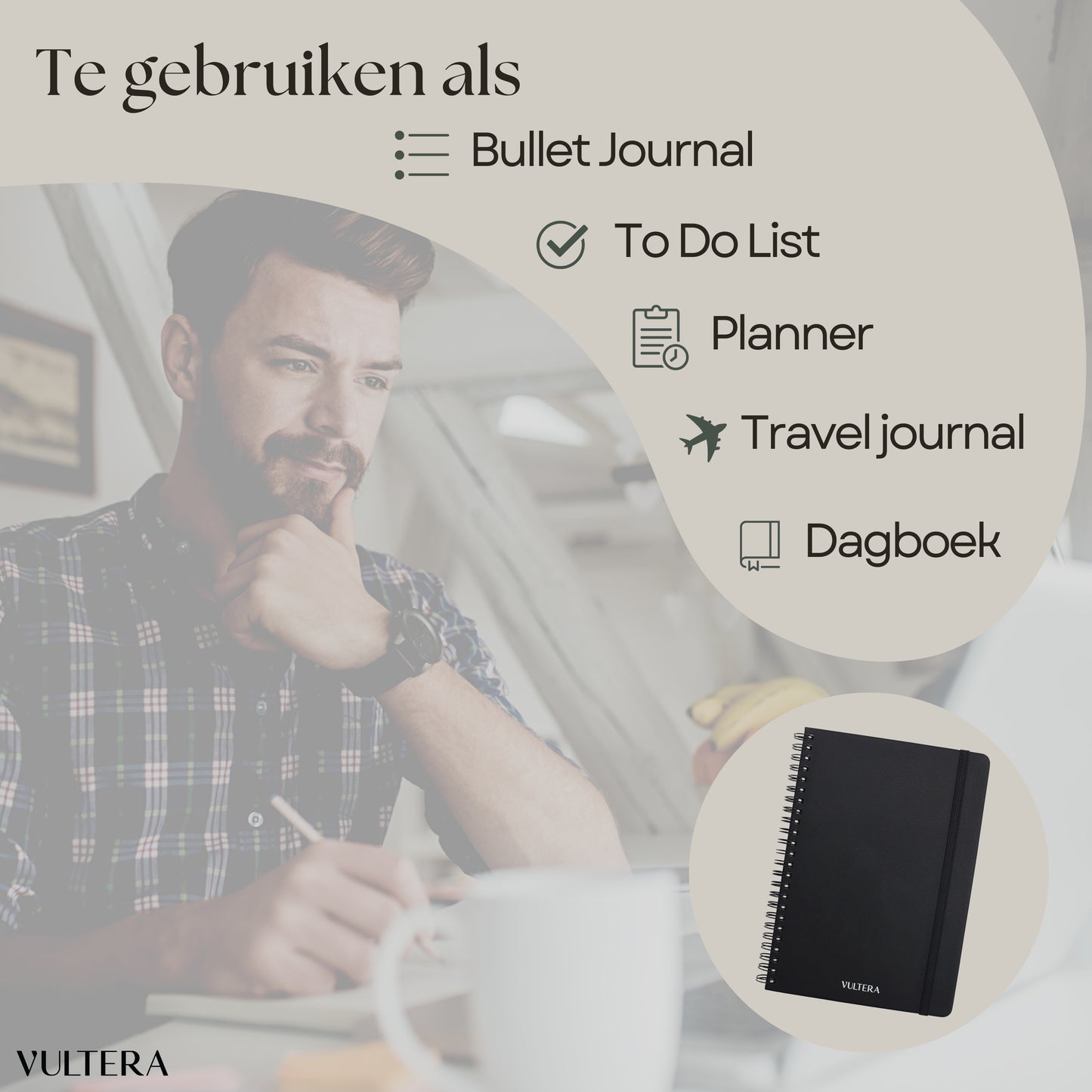 Uitwisbaar notitieboek A5 - Black