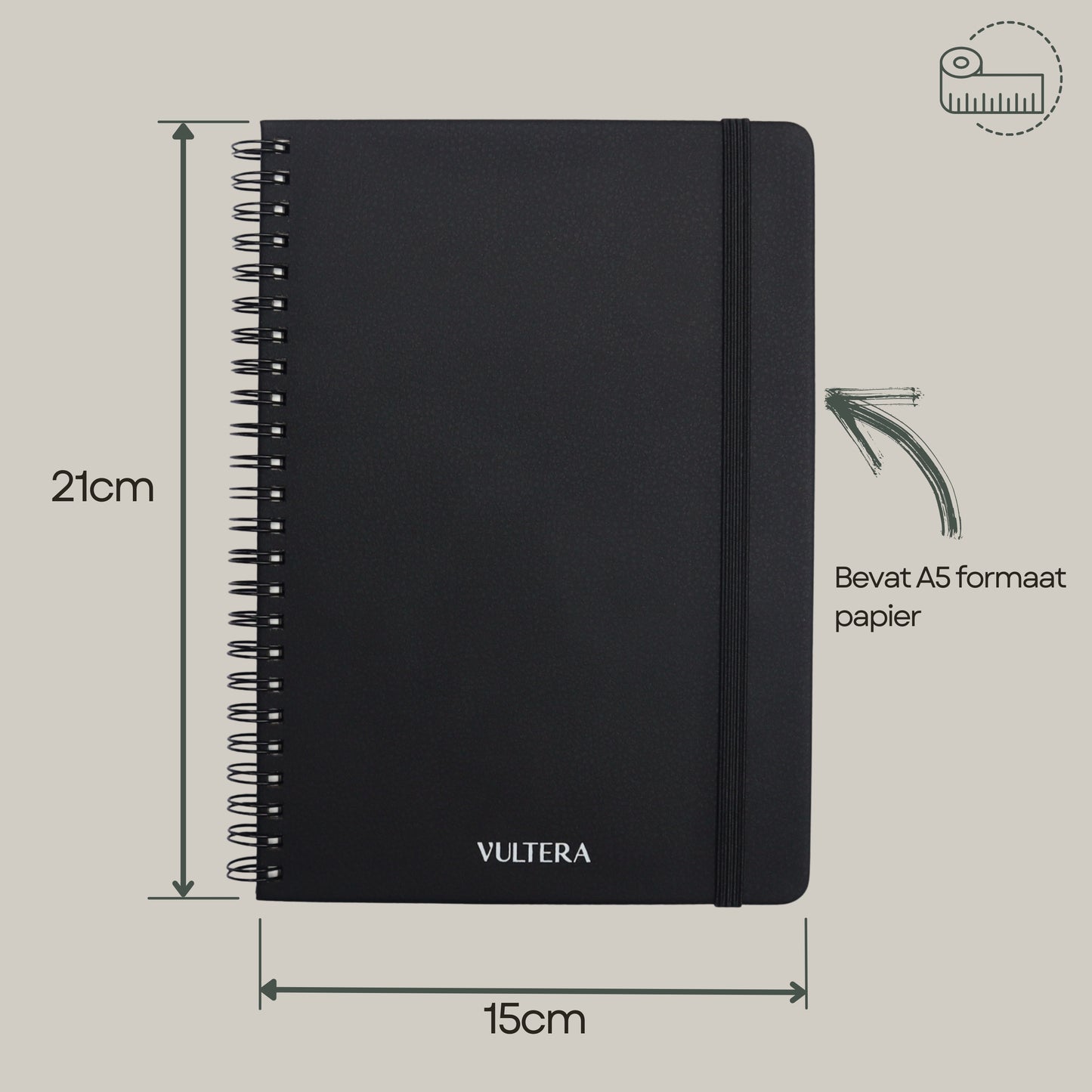 Uitwisbaar notitieboek A5 - Black
